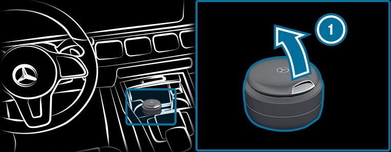 Using the ashtray | GLS SUV September 2024 X167 MBUX