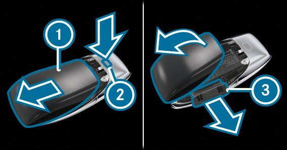 Key - Replacing the key battery