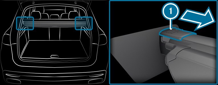 Полиця багажного відділення EASY-PACK і касета розділової сітки - Демонтаж або монтаж кришки багажного відділення