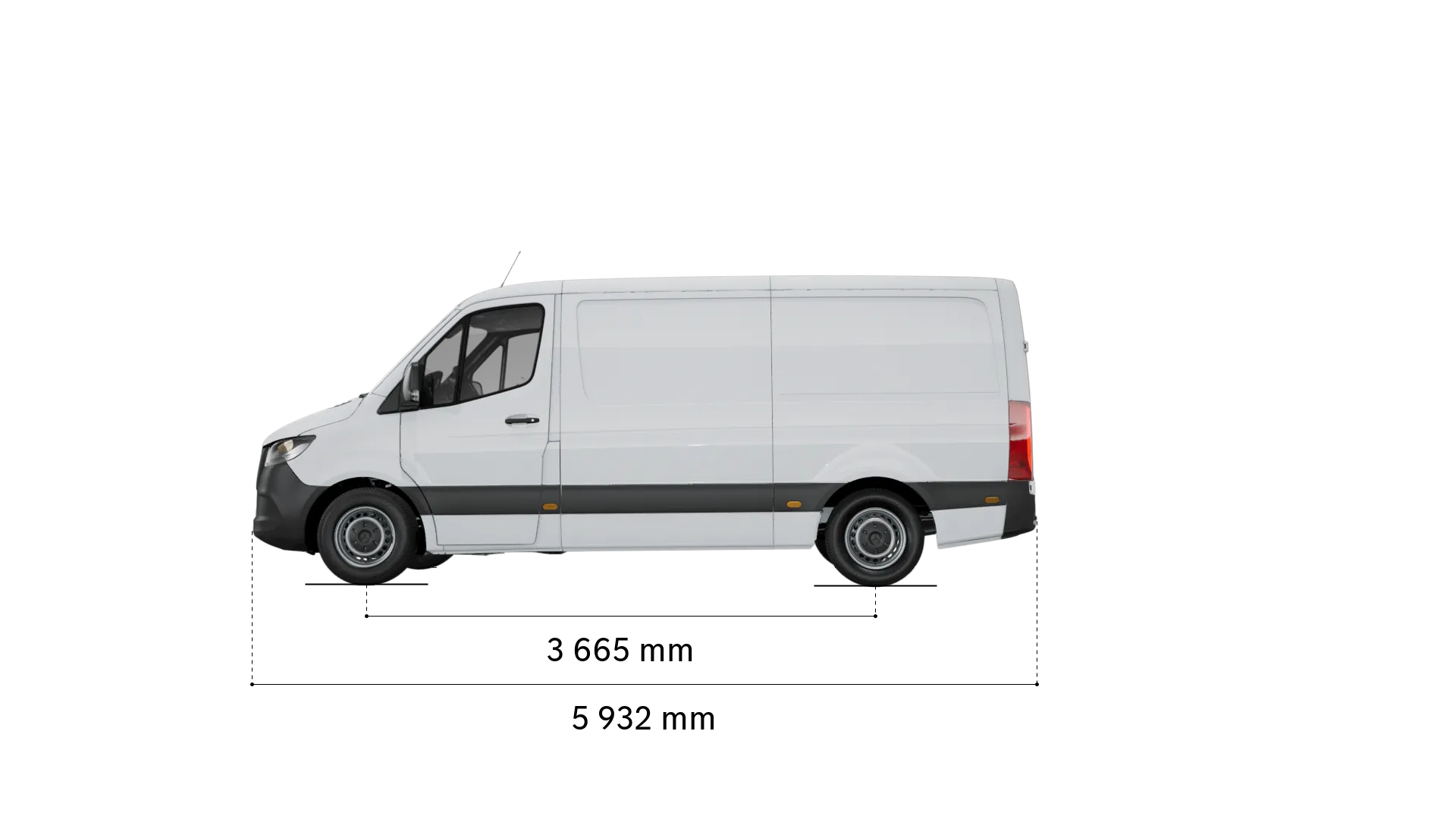 Mercedes-Benz sprinter kastenwagen: Radstand und Länge
