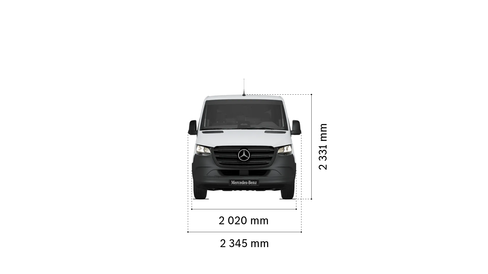 Mercedes-Benz sprinter kastenwagen: Breite und Höhe