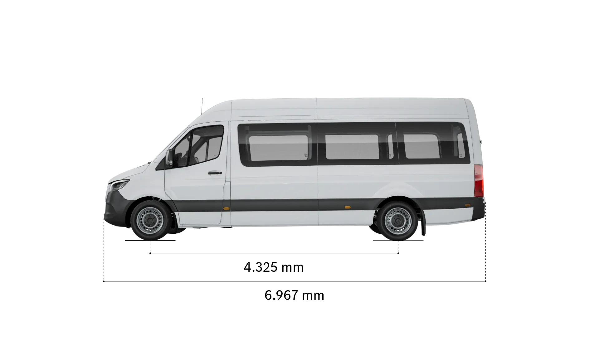 Mercedes-Benz sprinter tourer: wielbasis en lengte