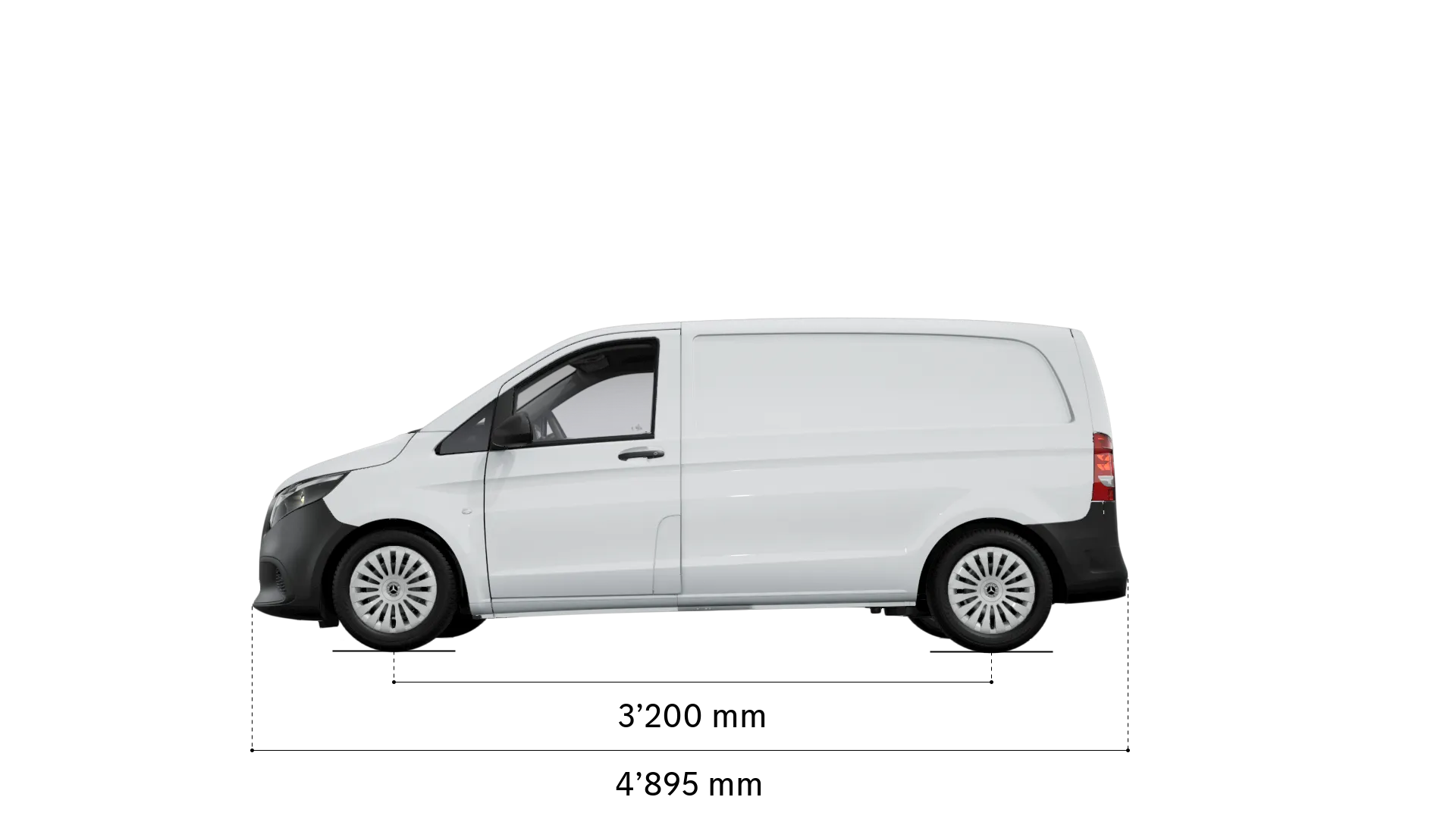 Mercedes-Benz vito kastenwagen: Radstand und Länge