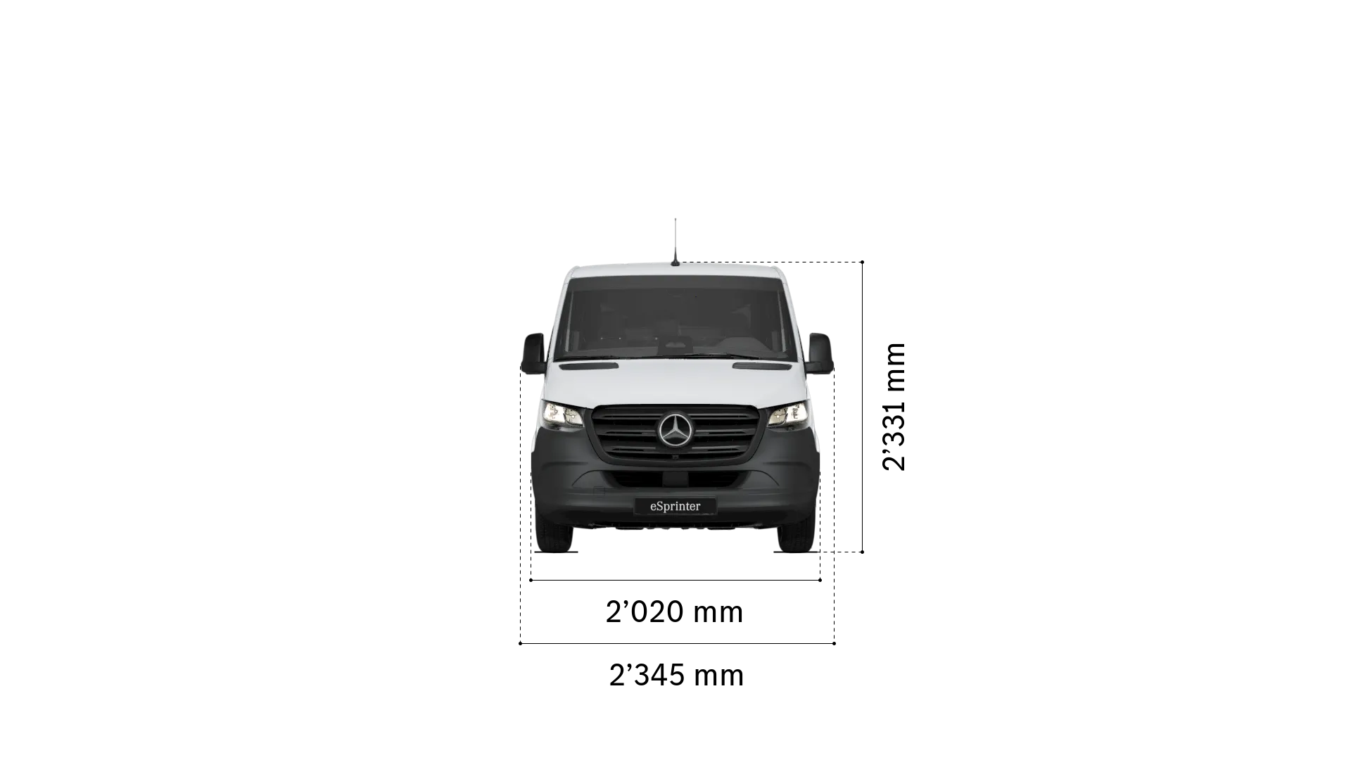 Mercedes-Benz esprinter kastenwagen: Breite und Höhe