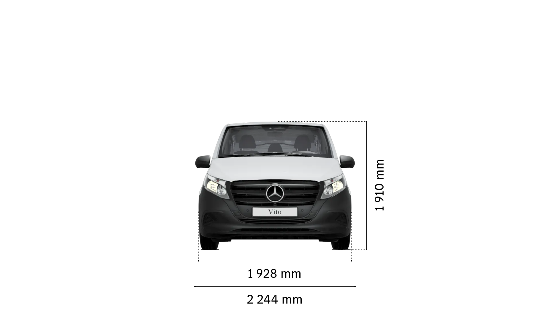 Mercedes-Benz vito mixto: largeur et hauteur
