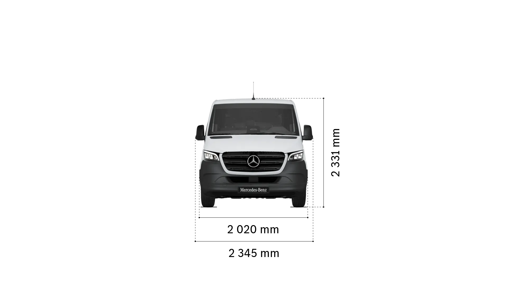 Mercedes-Benz sprinter skříňová dodávka: šířka a výška