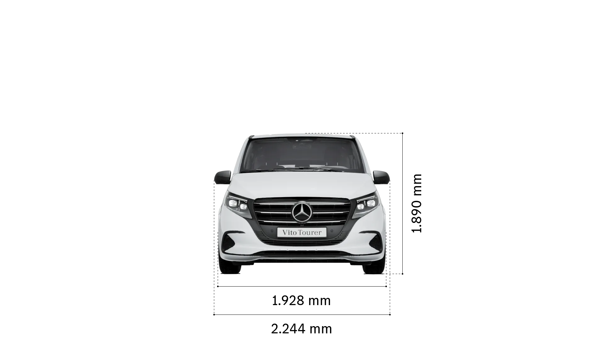 Mercedes-Benz vito tourer: Bredde og højde