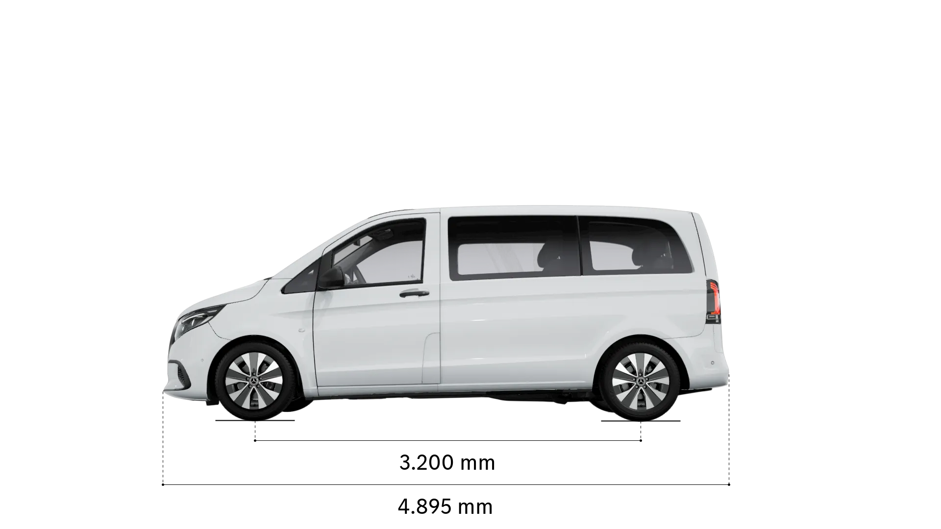 Mercedes-Benz vito tourer: Akselafstand og længde