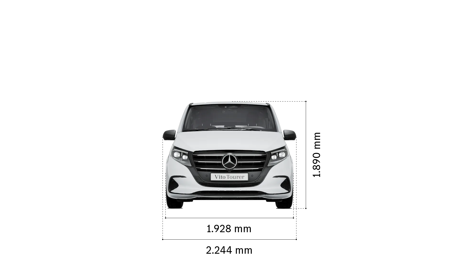 Mercedes-Benz vito tourer: Bredde og højde