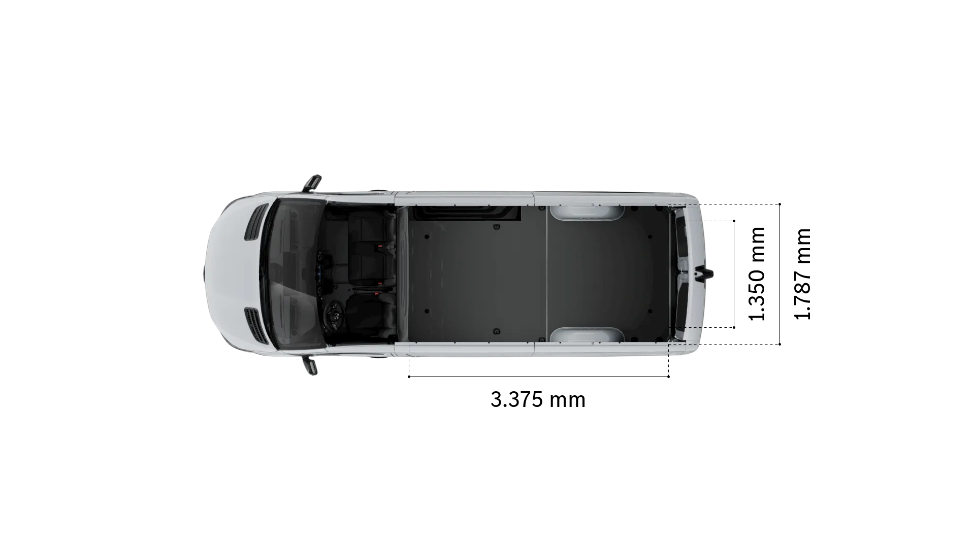 Mercedes-Benz sprinter furgón: ancho y longitud del espacio de carga