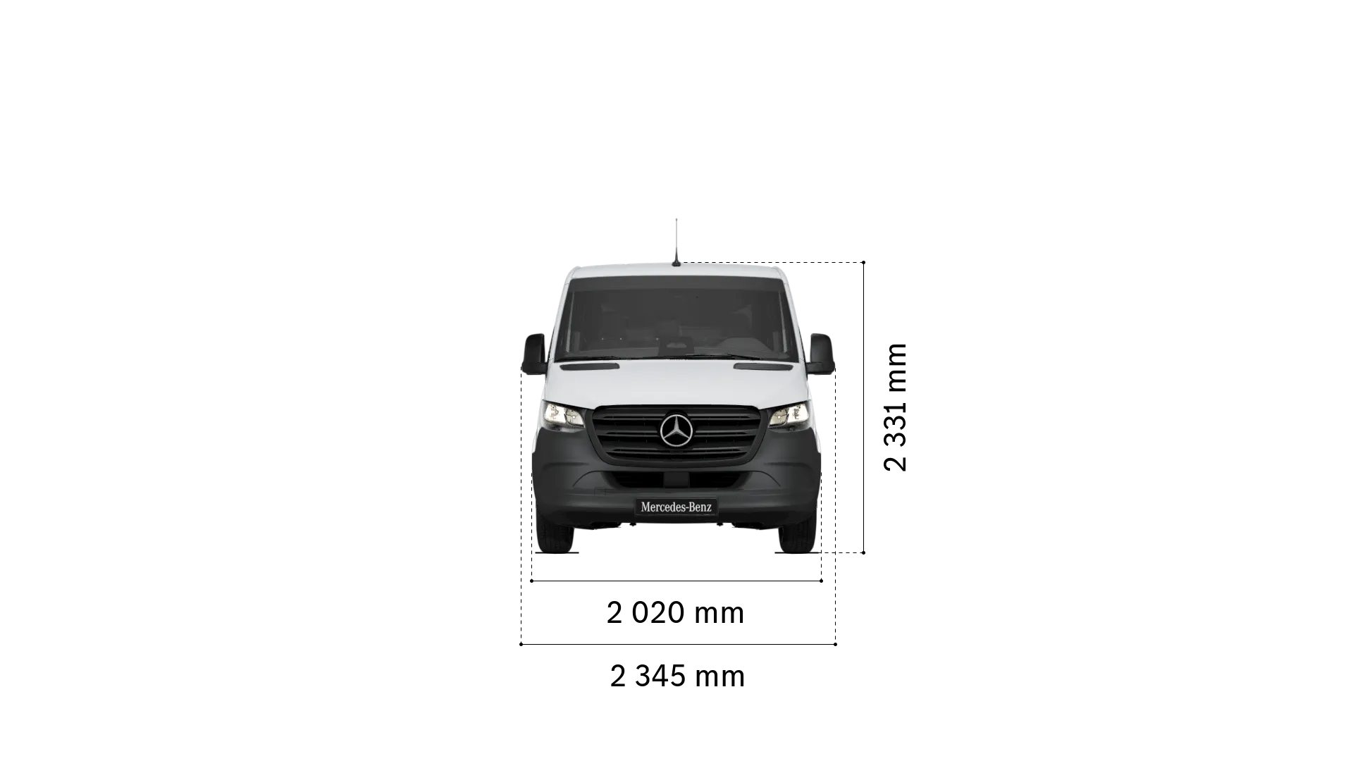 Mercedes-Benz sprinter fourgon: largeur et hauteur