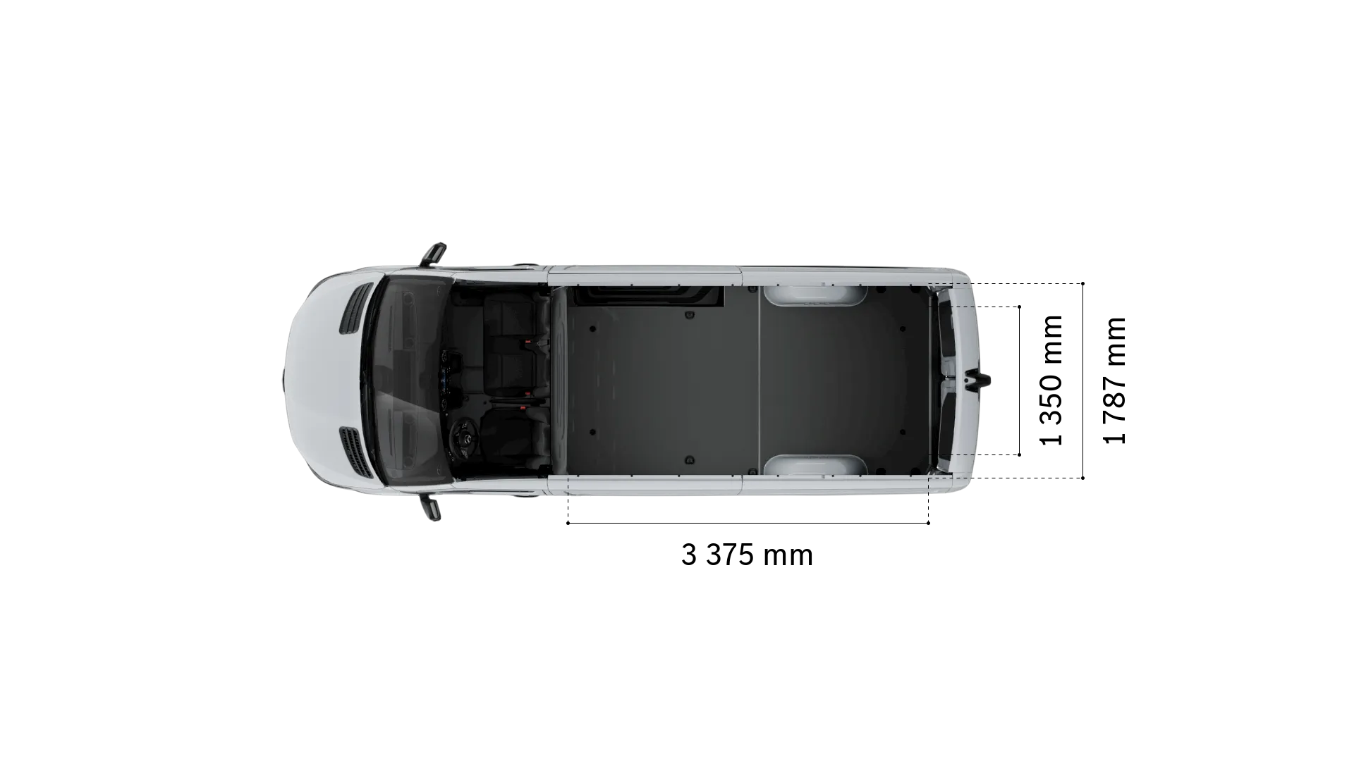 Mercedes-Benz sprinter fourgon: largeur et longueur du compartiment de chargement