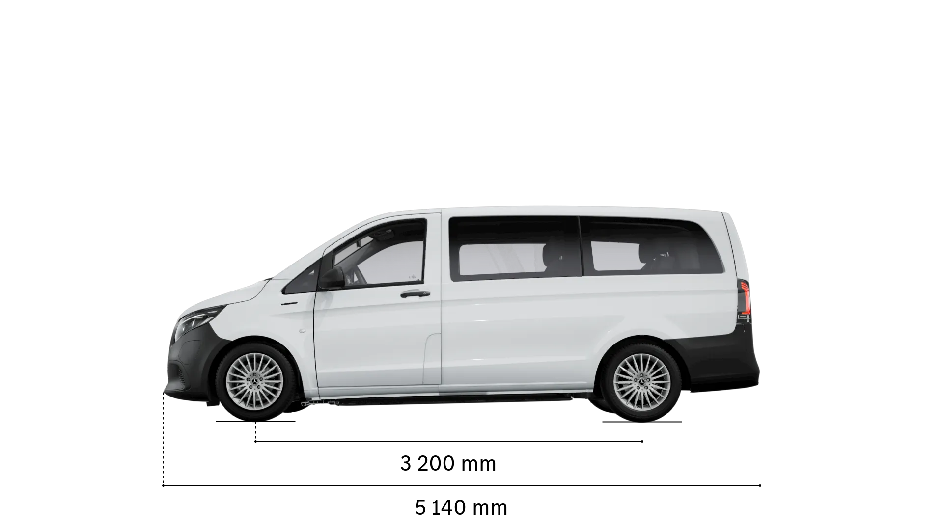 Mercedes-Benz evito tourer: empattement et longueur