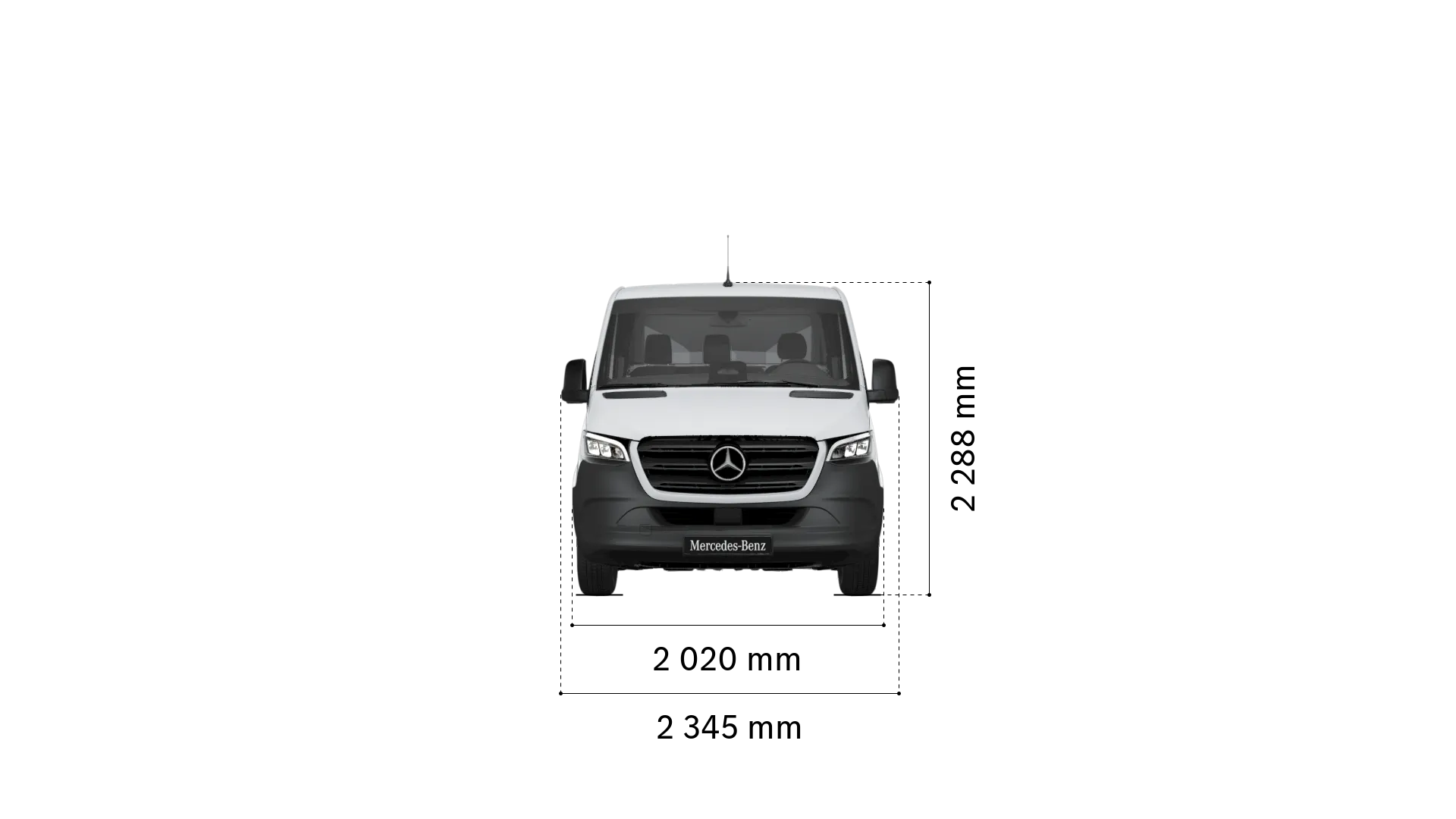 Mercedes-Benz sprinter châssis: largeur et hauteur