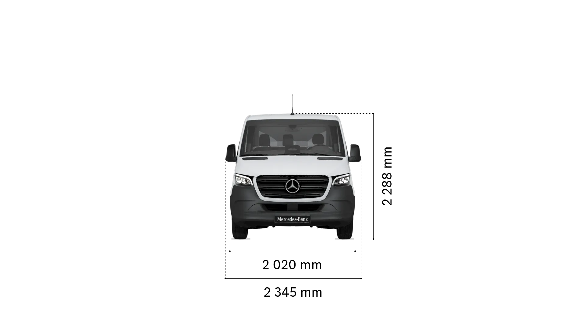 Mercedes-Benz sprinter châssis: largeur et hauteur