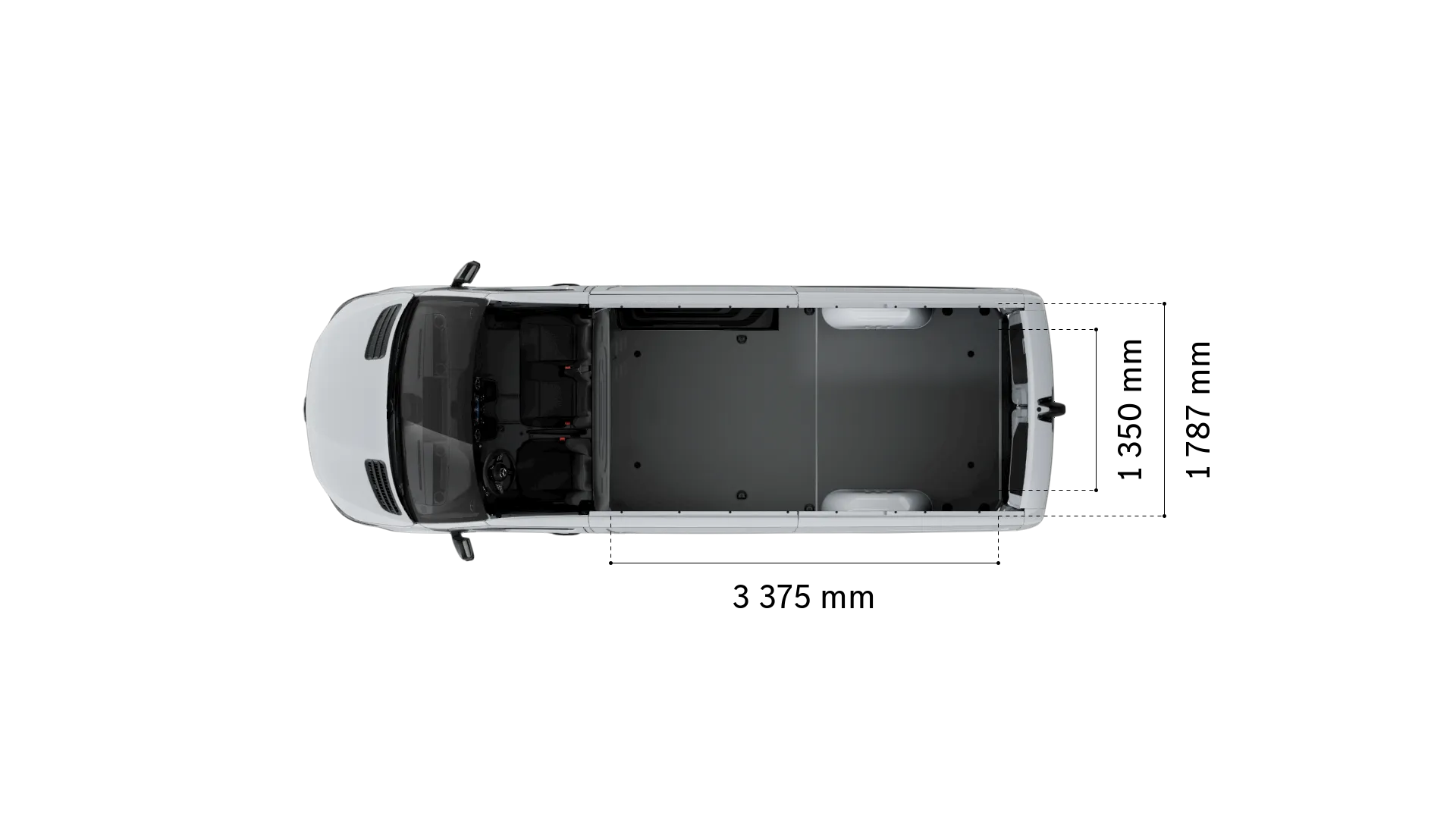 Mercedes-Benz sprinter fourgon: largeur et longueur du compartiment de chargement