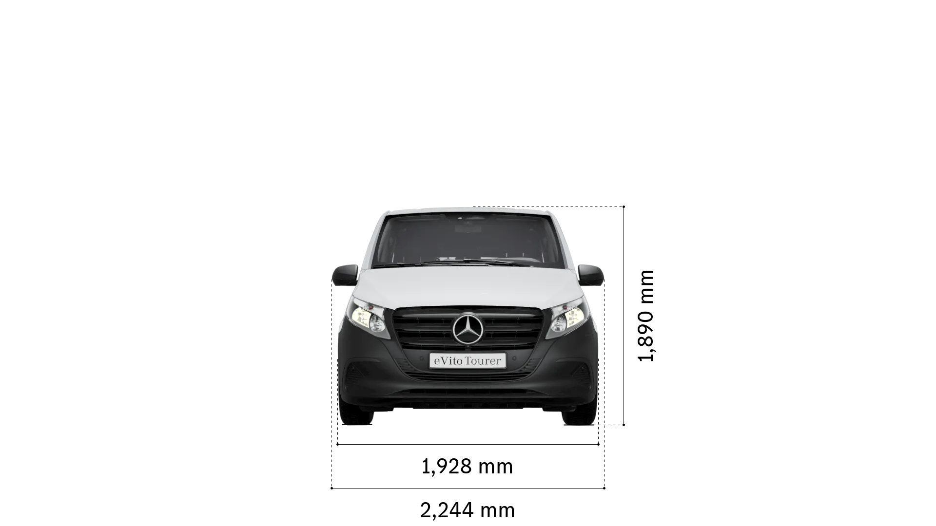 Mercedes-Benz evito tourer: width and height