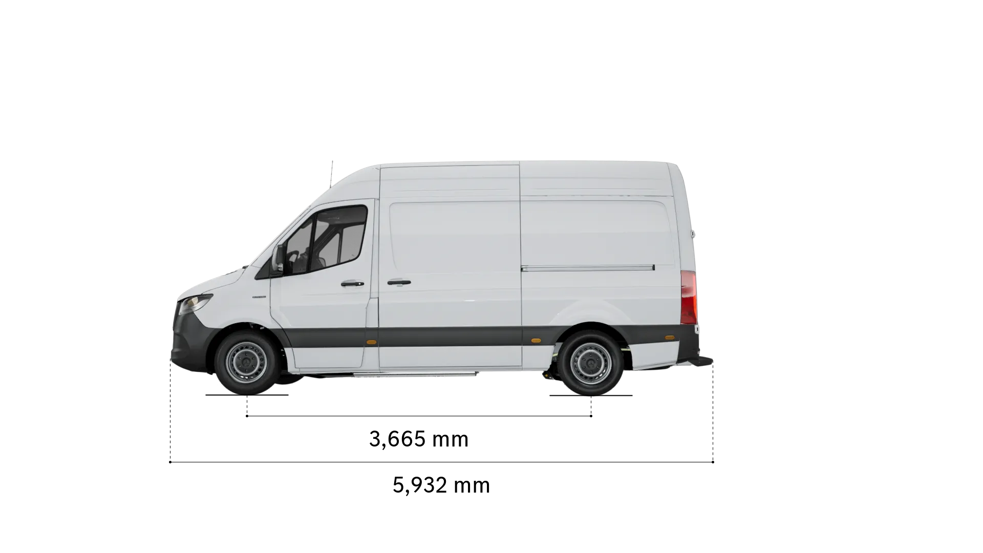 Mercedes-Benz esprinter panel-van: wheelbase and length