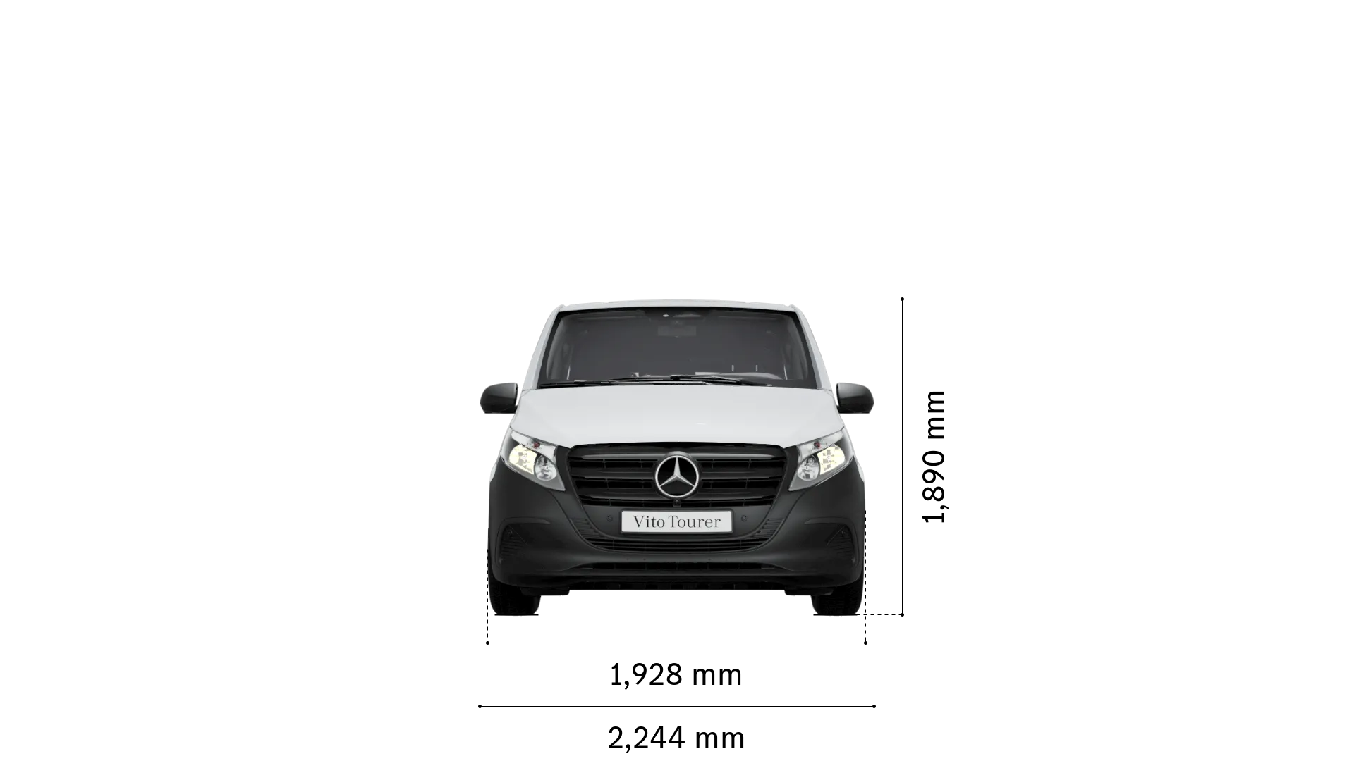 Mercedes-Benz vito tourer: width and height