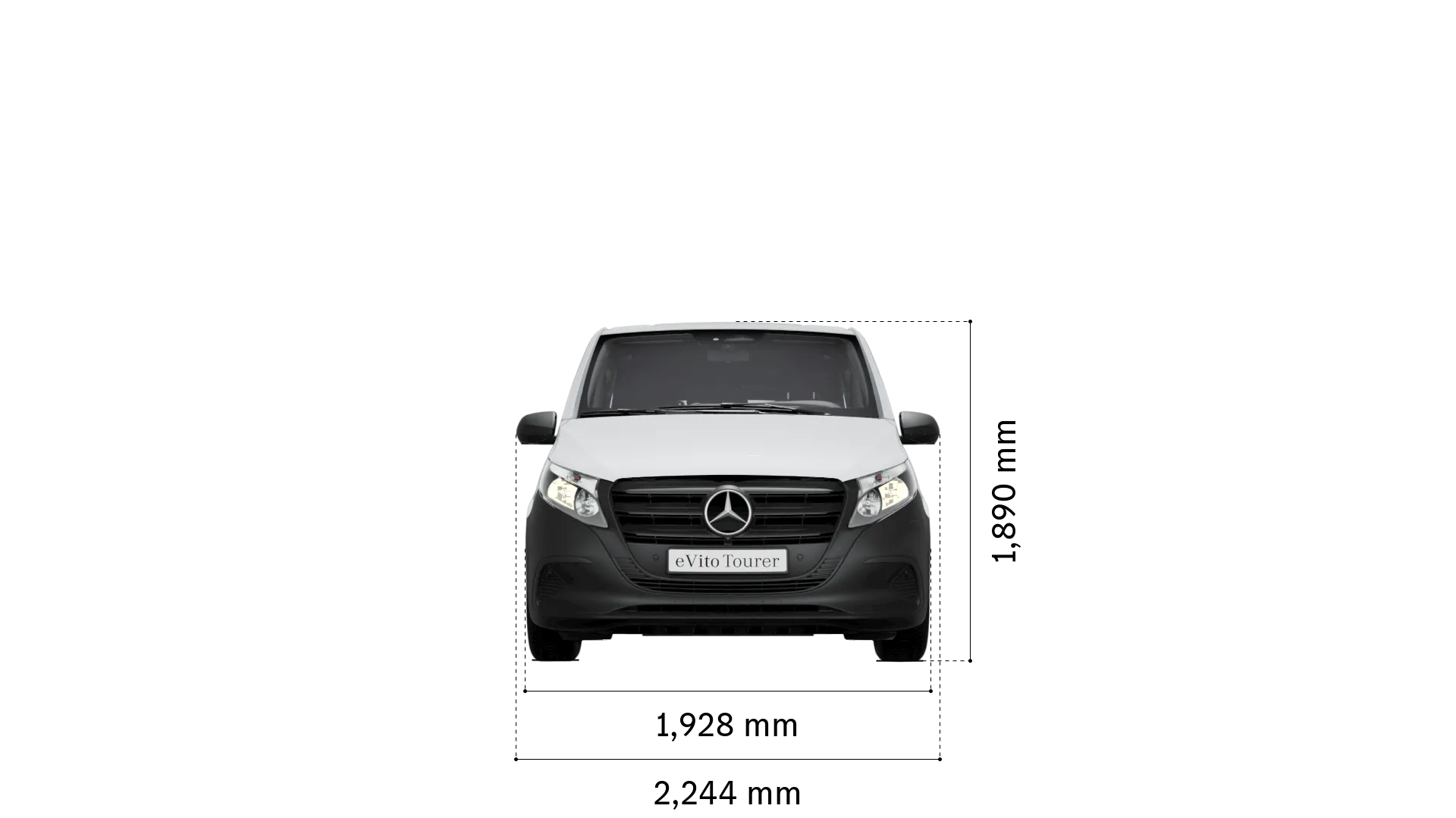 Mercedes-Benz evito tourer: width and height
