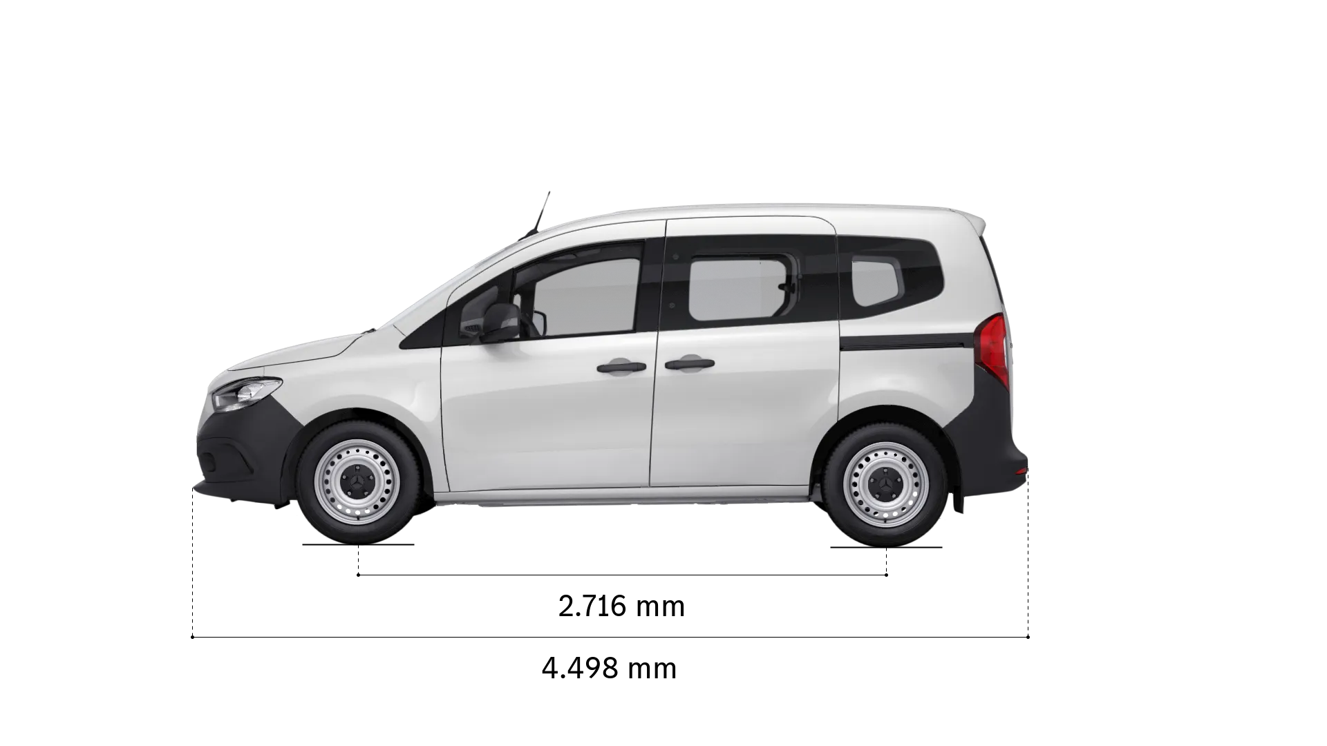 Mercedes-Benz citan tourer: passo e lunghezza