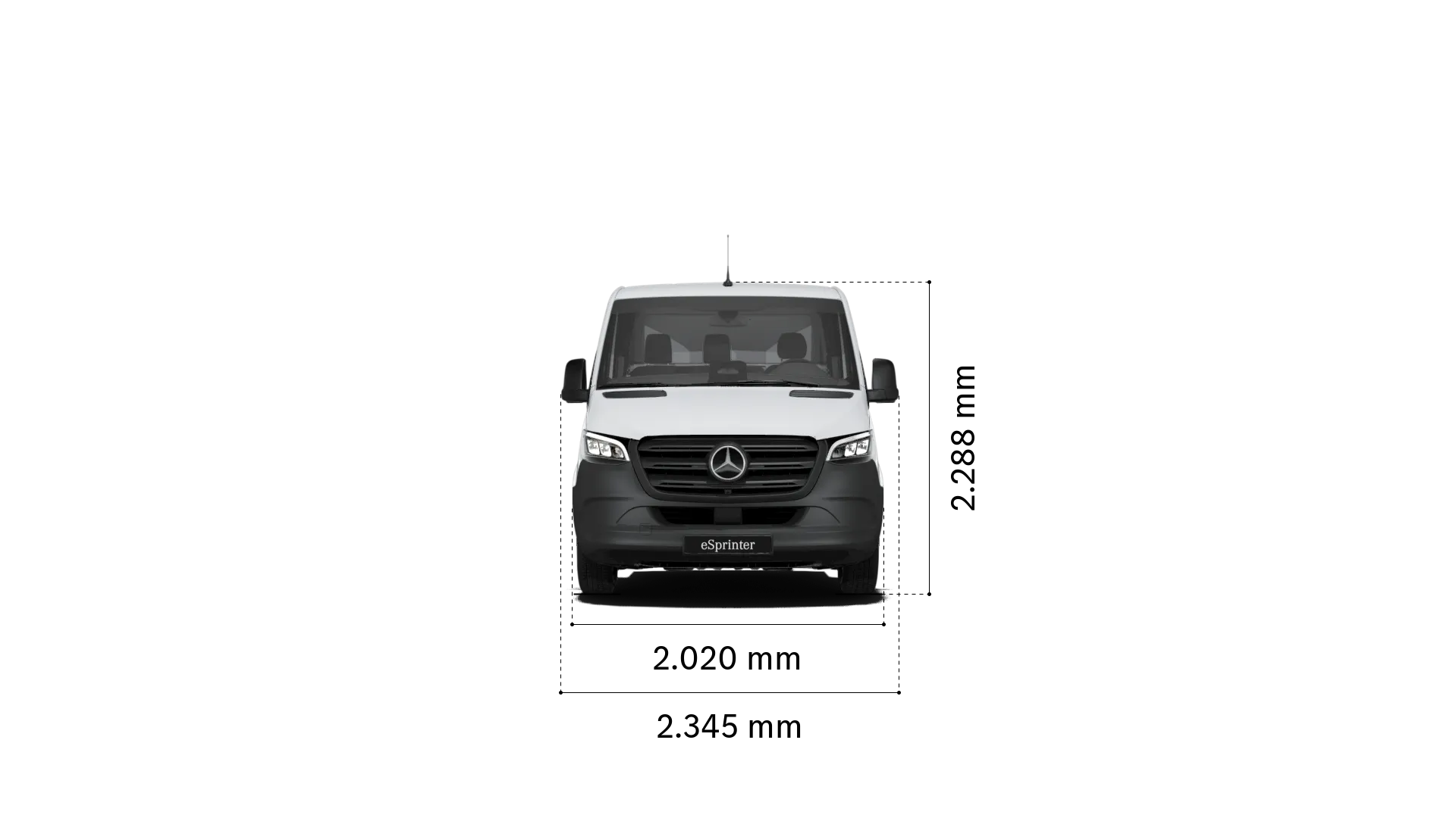 Mercedes-Benz esprinter autotelaio: larghezza e altezza