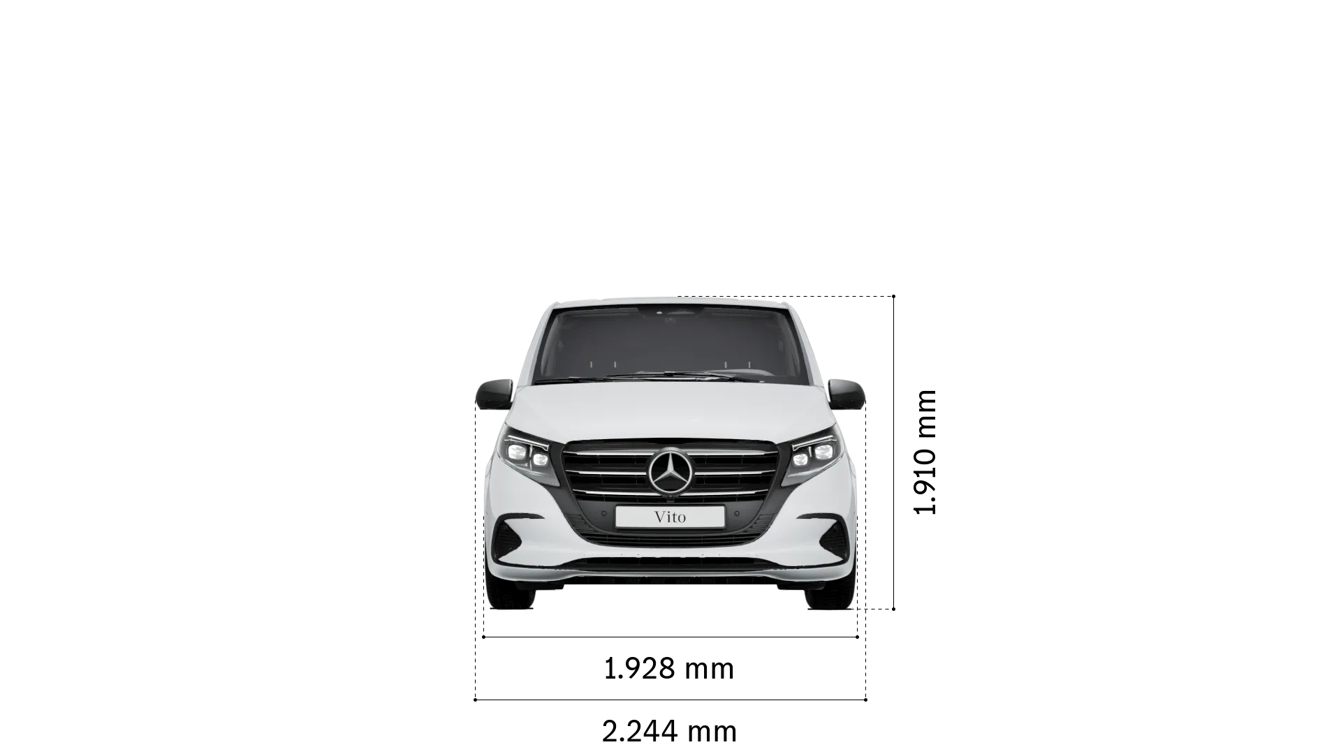 Mercedes-Benz vito furgone: larghezza e altezza