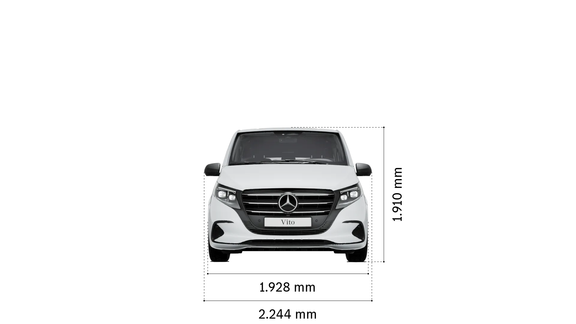 Mercedes-Benz vito mixto: larghezza e altezza