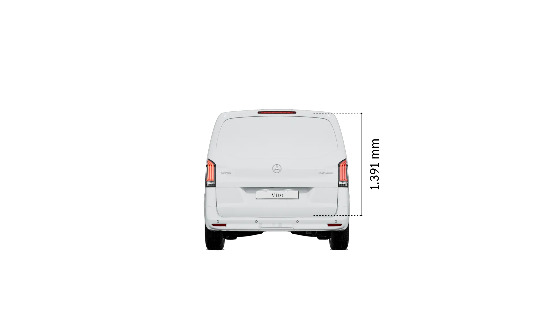 Mercedes-Benz vito gesloten bestelwagen: Hoogte laadruimte