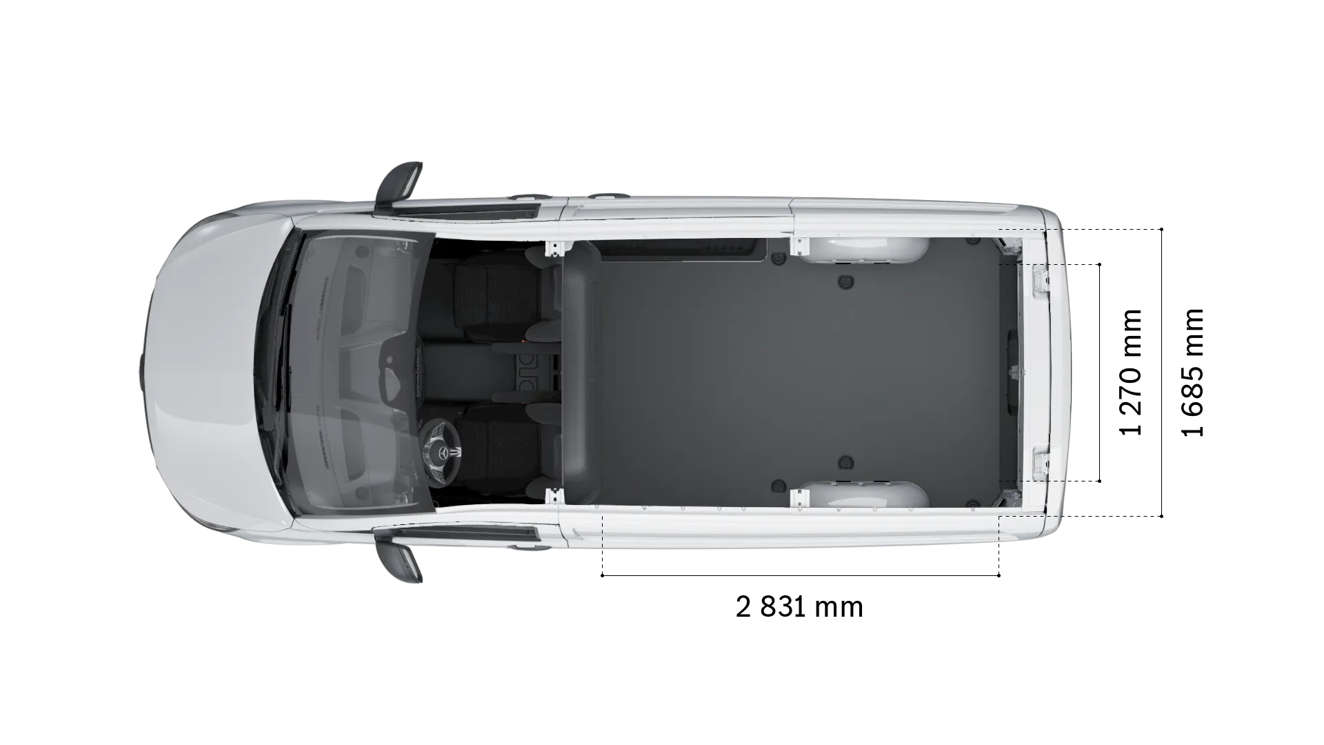 Mercedes-Benz vito samochód dostawczy: szerokość i długość przestrzeni ładunkowej