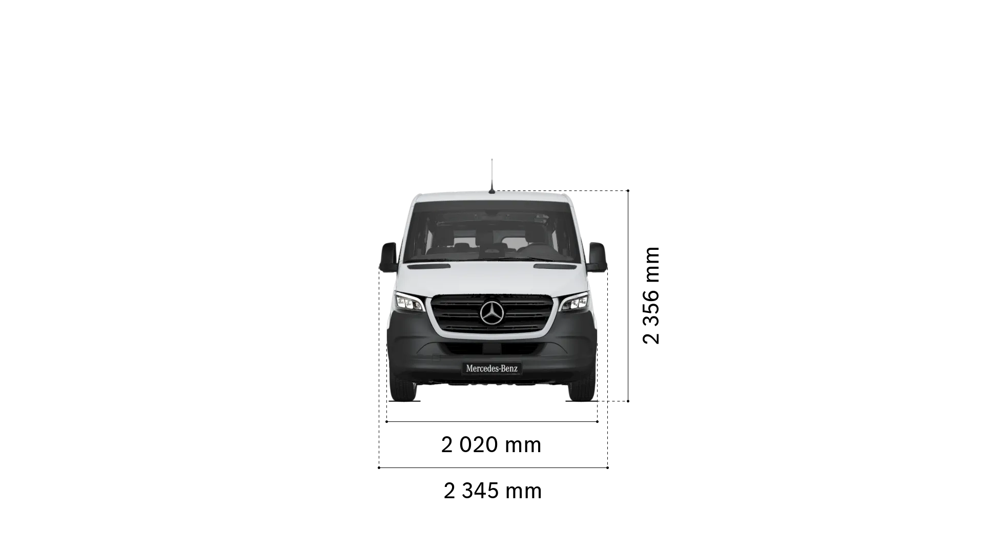 Mercedes-Benz sprinter tourer: largura e altura