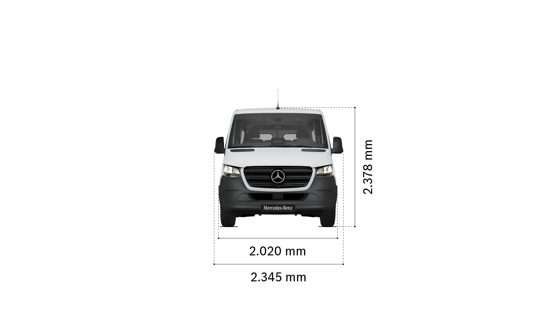 Mercedes-Benz sprinter panelvan: genişlik ve yükseklik