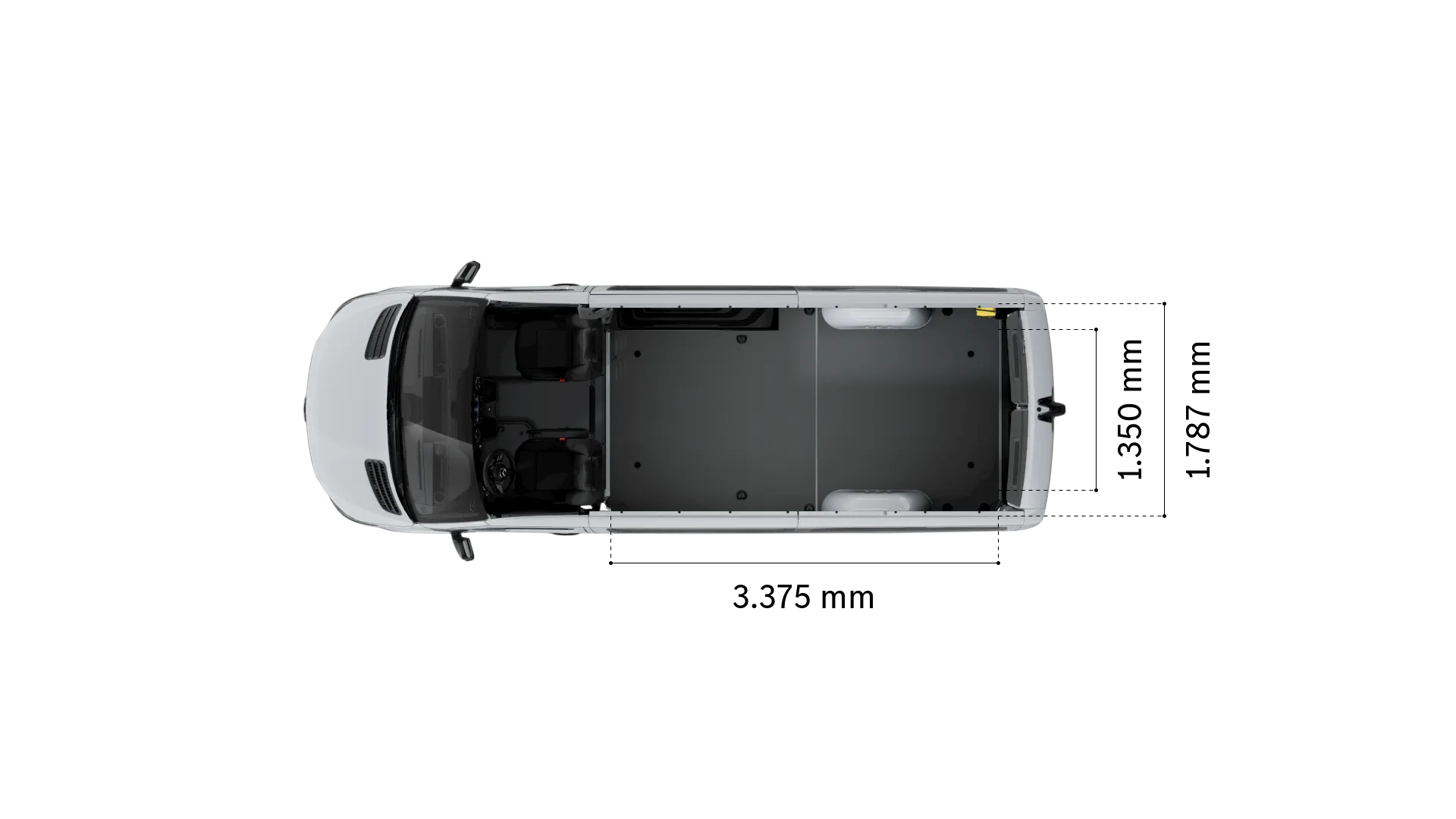 Mercedes-Benz sprinter panelvan: yükleme alanı genişliği ve uzunluğu
