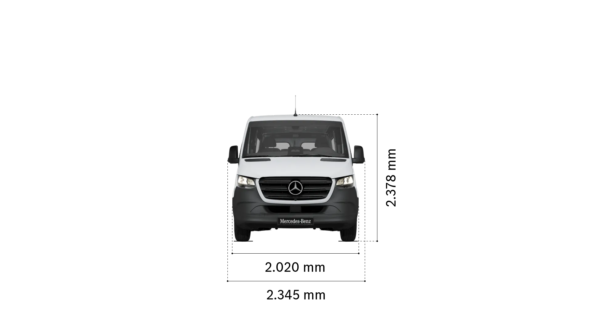 Mercedes-Benz sprinter panelvan: genişlik ve yükseklik