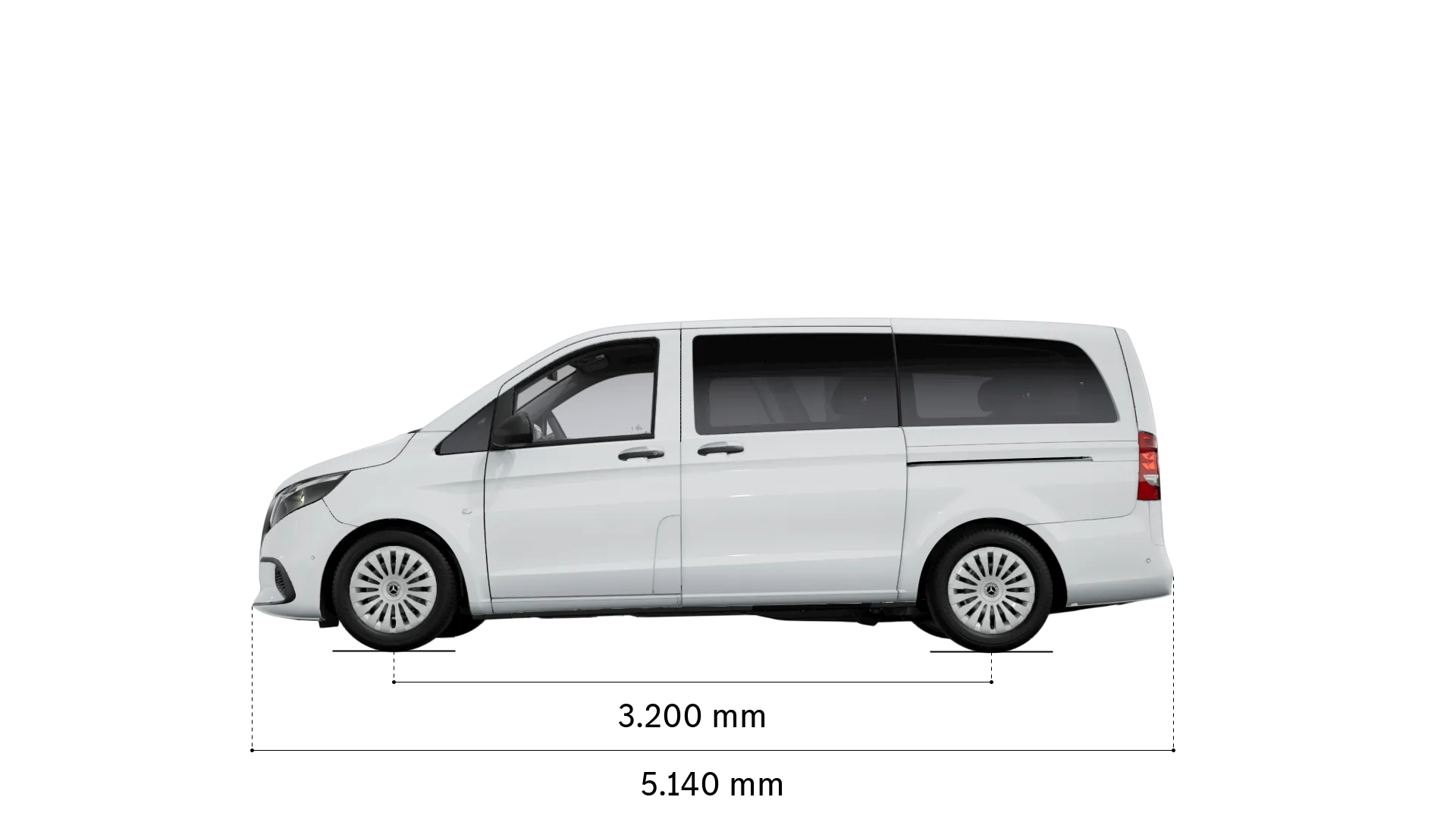 Mercedes-Benz vito tourer: aks mesafesi ve uzunluk