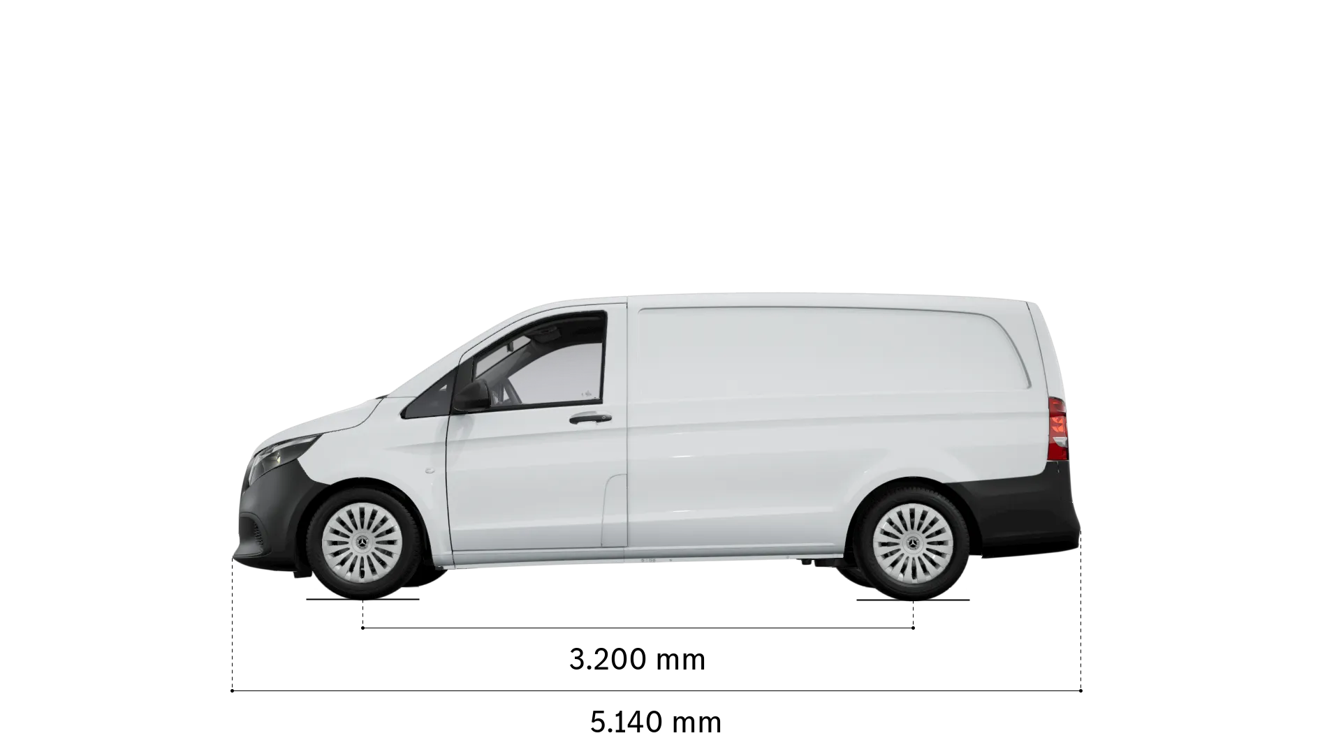 Mercedes-Benz vito panelvan: aks mesafesi ve uzunluk