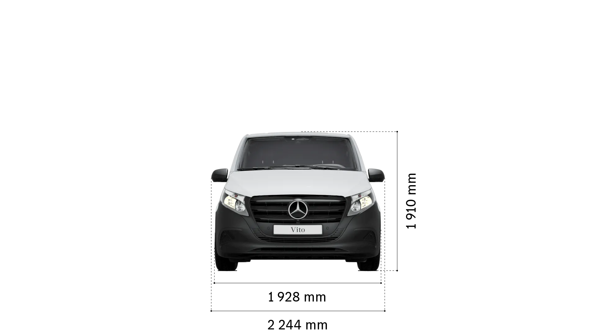 Mercedes-Benz vito panel-van: width and height