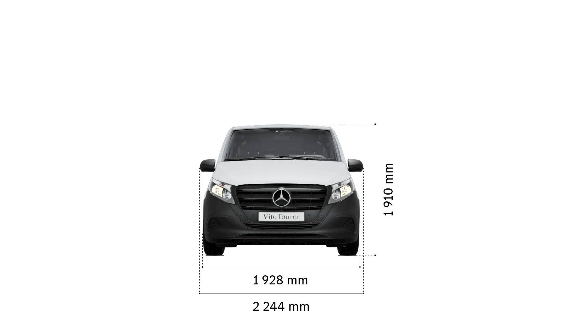 Mercedes-Benz vito tourer: width and height
