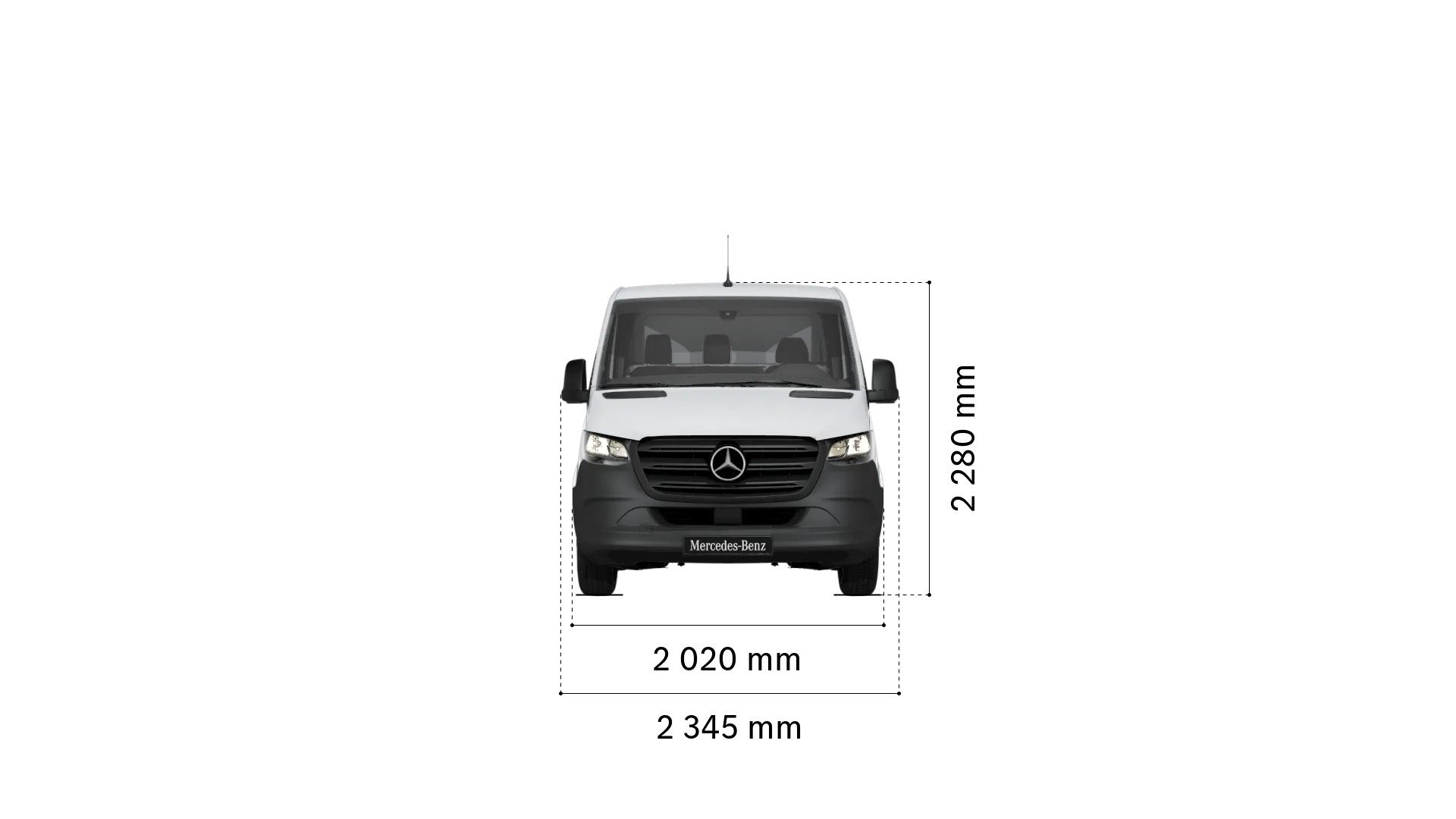 Mercedes-Benz sprinter chassis: width and height