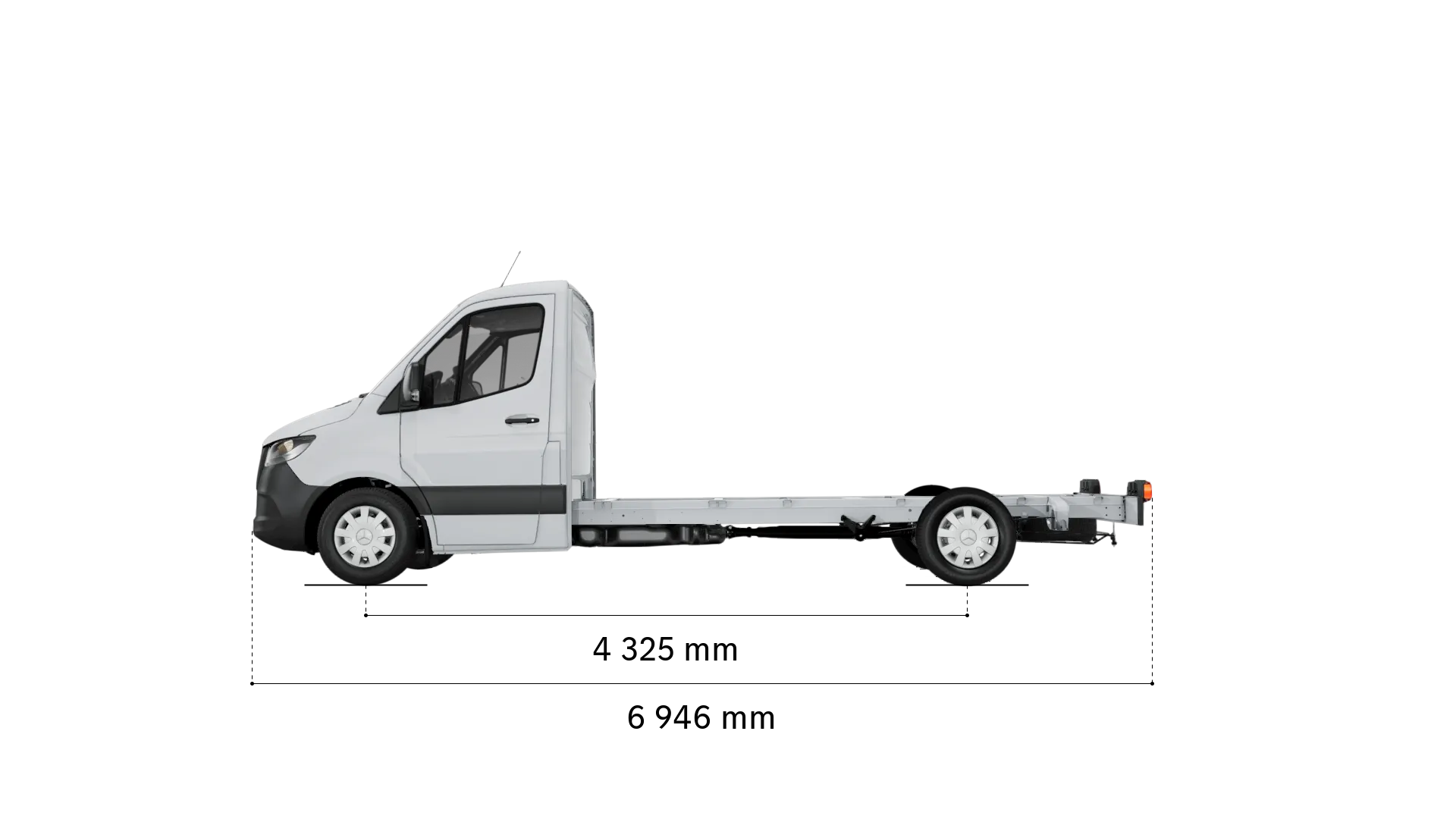 Mercedes-Benz sprinter chassis: wheelbase and length